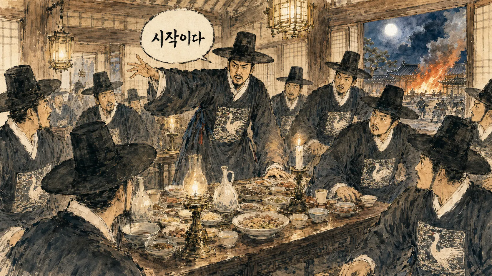 갑신정변 우정국 연회 김옥균