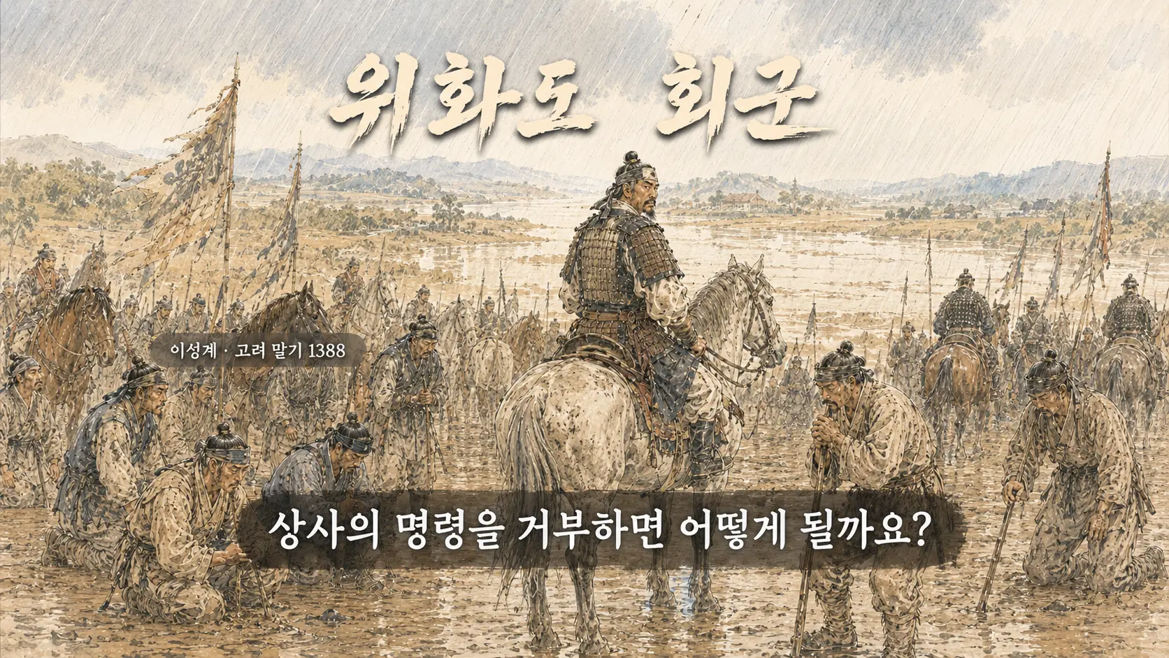 위화도 회군 이성계 고려 만평한국사